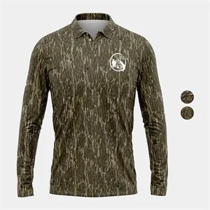 Mossy Oak® Men's 4.4 Oz. Polyester Interlock Polo Shirt | https://www.bestnamebadges.com