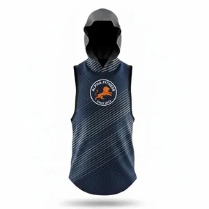 Full Color 180G Lightweight Sleeveless Hoodie T-Shirt