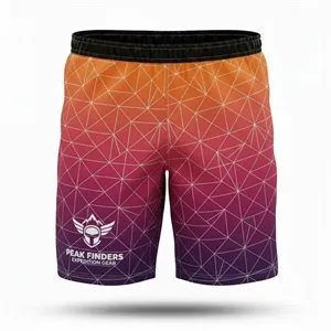 Men's Full Color Polyester Peach Skin Board Shorts