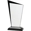 9 1/2" Black Razor Glass Award | https://www.bestnamebadges.com