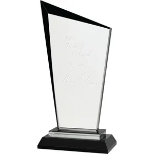 8" Black Razor Glass Award