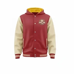 Unisex Hooded Baseball Jacket Full Color