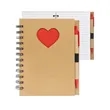 Paper Notebook with Die Cut Heart Shape | https://www.bestnamebadges.com