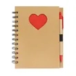 Paper Notebook with Die Cut Heart Shape | https://www.bestnamebadges.com