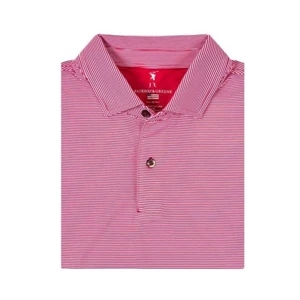 Fairway & Greene Men's USA Mini Stripe Tech Jersey Polo