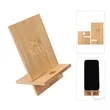 Detachable Bamboo Phone Stand With Charging Hole | https://www.bestnamebadges.com