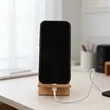 Detachable Bamboo Phone Stand With Charging Hole | https://www.bestnamebadges.com