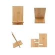 Detachable Bamboo Phone Stand With Charging Hole | https://www.bestnamebadges.com