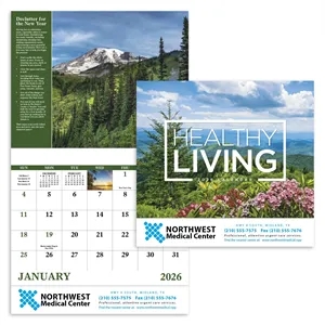 Good Value™ Healthy Living - Stapled Calendar | https://www.bestnamebadges.com