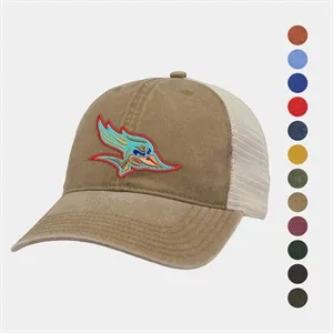 Relaxed Pigment Dyed Twill Trucker Cap with Mesh Back | https://www.bestnamebadges.com