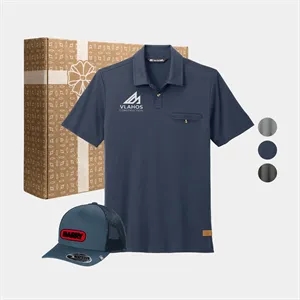 TravisMathew Pocket Polo & Trucker Cap Gift Box Set | https://www.bestnamebadges.com