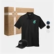 TravisMathew Performance Polo & Flexback Structured Cap Gift | https://www.bestnamebadges.com