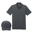 OGIO® Placket Polo T-Shirt & Trucker Mesh Cap Gift Box Set | https://www.bestnamebadges.com