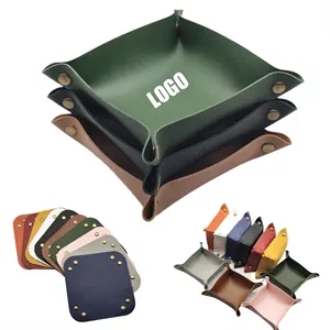 PU Leather Jewelry Valet Tray