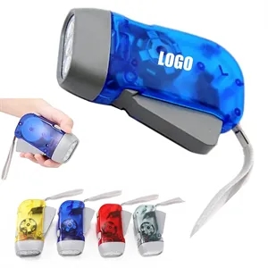 3 LED Hand Crank Emergency Flashlight