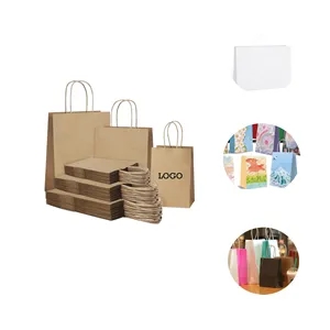 Custom Kraft Paper Gift Bags in Multiple Sizes