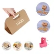 Foldable Kraft Paper Cup Holder with Handle | https://www.bestnamebadges.com