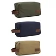 Men Waterproof Canvas Toiletry Bag with Handle | https://www.bestnamebadges.com