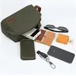 Men Waterproof Canvas Toiletry Bag with Handle | https://www.bestnamebadges.com