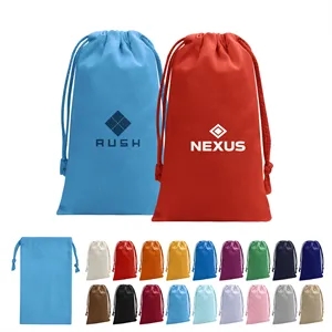 10Oz Canvas Small Drawstring Gift Bags 10"x6"