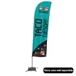 15' Value Blade Sail Sign Flag Kit Single-Sided Cross Base | https://www.bestnamebadges.com