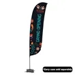 15' Value Feather Sail Sign Kit Single-Sided with Cross Base | https://www.bestnamebadges.com