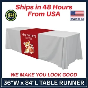 36" x 84" Table Runner Polyester Full Color Dye Sublimation