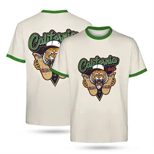 Custom Dye Sublimated Short Sleeve T-Shirt 140g Milk Silk