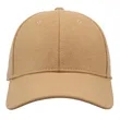 100% Melton Wool Cap with Leather Snap & Tuck | https://www.bestnamebadges.com