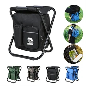 Folding Camping Fishing Chair Stool Backpack with Cooler