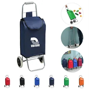 Foldable Steel Frame Shopping Cart With Wheels
