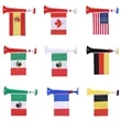 Customized Stadium horn with nation flags | https://www.bestnamebadges.com