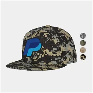 Digital Camo Pro Shape Flat Bill Cap | https://www.bestnamebadges.com