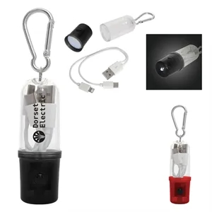 3-In-1 Charging Cable With Flashlight Case | https://www.bestnamebadges.com