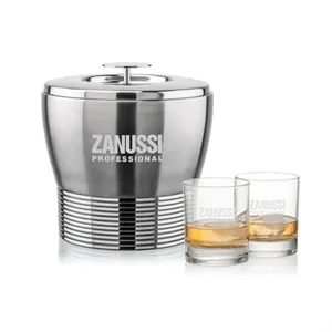 Genoa Ice Bucket & Chelsea On-the-Rocks Set | https://www.bestnamebadges.com