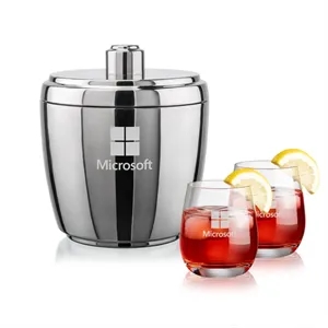 Pescara Ice Bucket & Salem On-the-Rocks Set | https://www.bestnamebadges.com