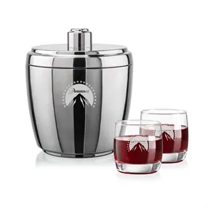 Pescara Ice Bucket & Nordic On-the-Rocks Set | https://www.bestnamebadges.com