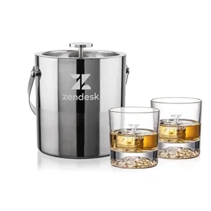 Catania Ice Bucket & Heathfield On-the-Rocks Set | https://www.bestnamebadges.com