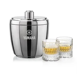 Pescara Ice Bucket & Hathaway On-the-Rocks Set | https://www.bestnamebadges.com