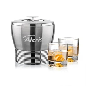 Genoa Ice Bucket & Hadley On-the-Rocks Set | https://www.bestnamebadges.com