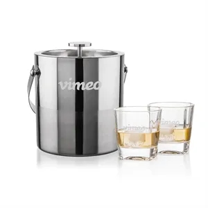 Catania Ice Bucket & Kansas On-the-Rocks Set | https://www.bestnamebadges.com