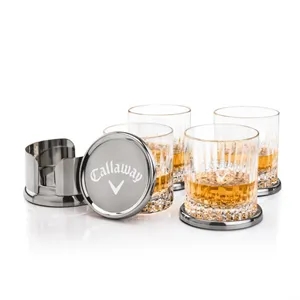 Baldoni Coasters & Carey On-the-Rocks Set | https://www.bestnamebadges.com