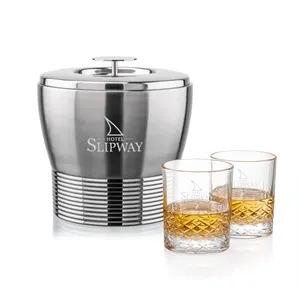 Genoa Ice Bucket & Templeton On-the-Rocks Set | https://www.bestnamebadges.com