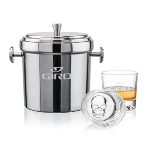 Milano Ice Bucket & Delrina Scull On-the-Rocks Set | https://www.bestnamebadges.com