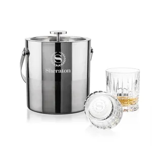 Catania Ice Bucket & Princeton On-the-Rocks Set | https://www.bestnamebadges.com