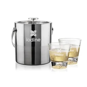 Catania Ice Bucket & Aspen On-the-Rocks Set | https://www.bestnamebadges.com