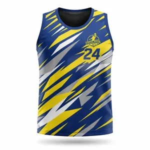 Sublimated Spun Polyester Basketball Jersey Cotton Touch