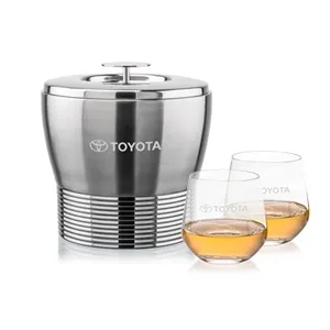 Genoa Ice Bucket & Garland On-the-Rocks Set | https://www.bestnamebadges.com