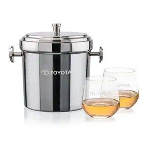 Milano Ice Bucket & Garland On-the-Rocks Set | https://www.bestnamebadges.com