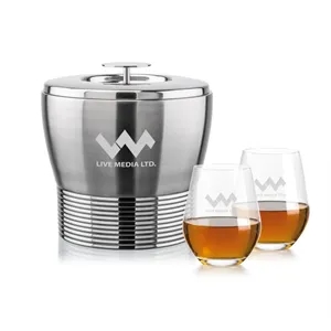 Genoa Ice Bucket & Graydon On-the-Rocks Set | https://www.bestnamebadges.com